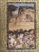 Hindu painter Prince and hermit France oil painting artist